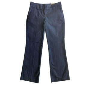 Vintage Y2K Express Editor Pants Womens Size 0 Short Low Rise Dark Denim Flare